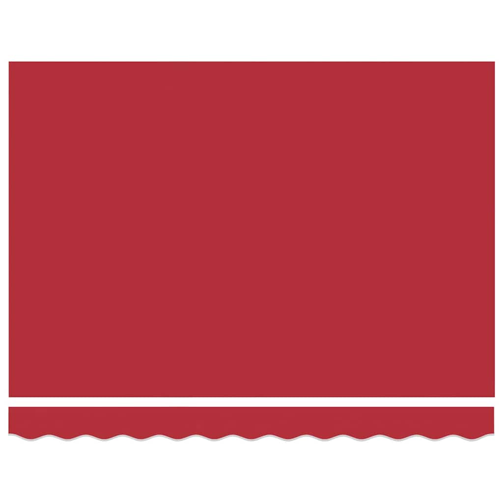 Einziehbare Markise Rot 350 X 250 Cm Polyester Und Aluminium Hellgrau (Anthrazit Rahmen)