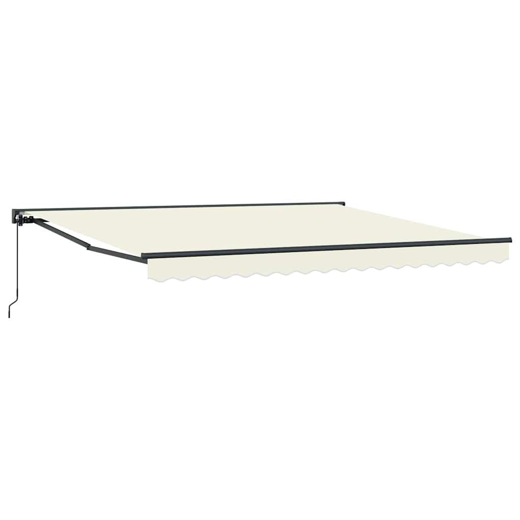 Markisenrahmen Creme 400 X 300 Cm Polyester Mit Pu-Beschichtung Creme (Anthrazit-Rahmen)