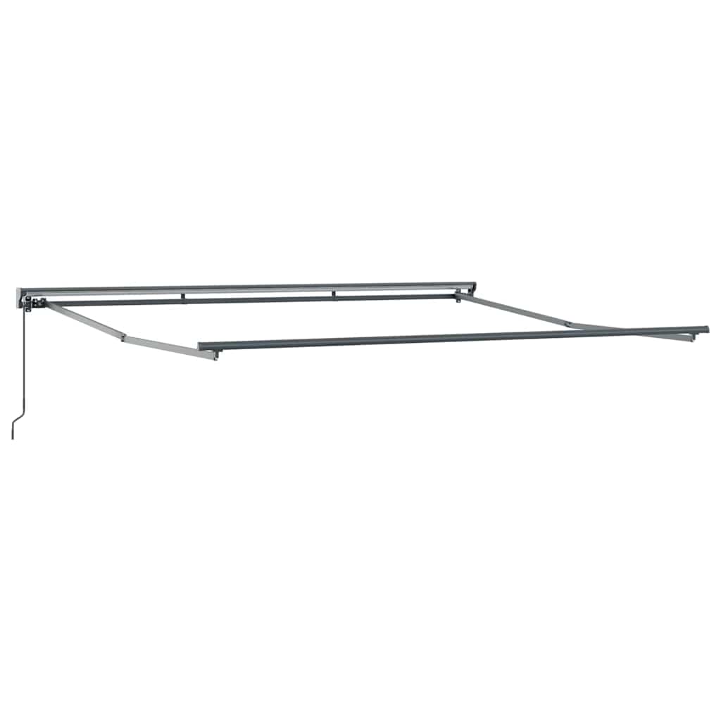 Einziehbare Markise Creme 400 X 300 Cm Polyester Und Aluminium Creme (Anthrazit-Rahmen)