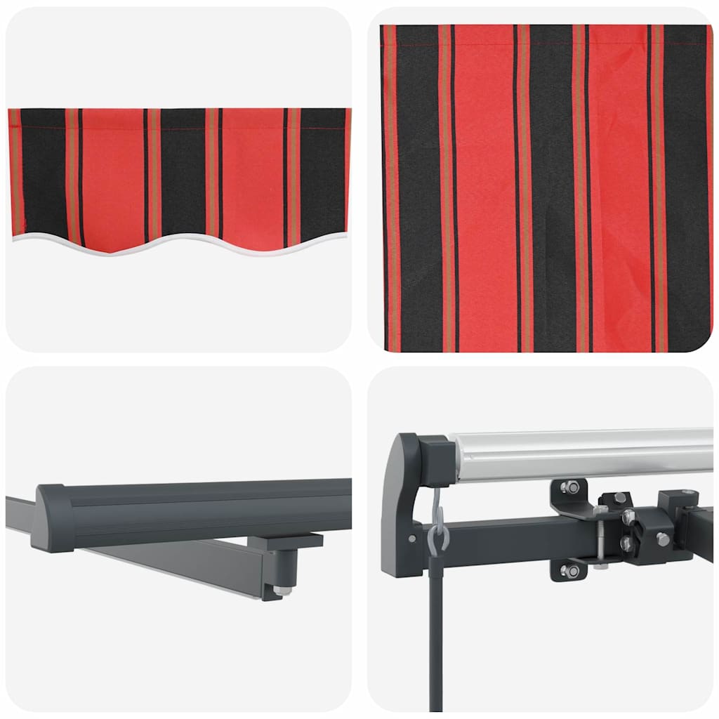 Einziehbare Markise Orange Und Braun Stoff Orange/Schwarz/Gelb