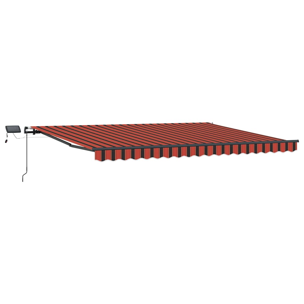 Einziehbare Markise Orange Und Braun Stoff Orange/Schwarz/Gelb