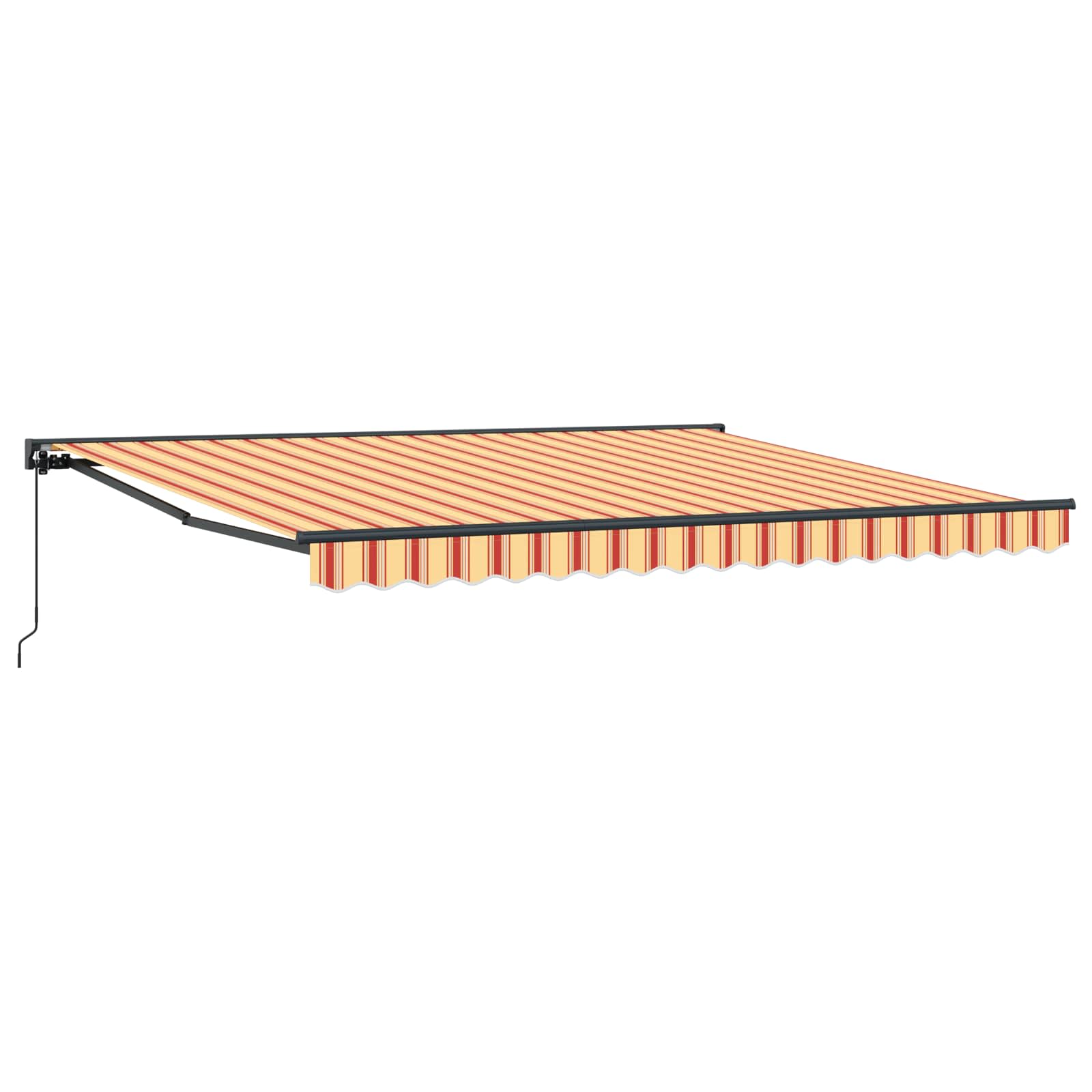 Markisenrahmen Mehrfarbig 400 X 300 Cm Gelb Und Orange (Anthrazit Rahmen)
