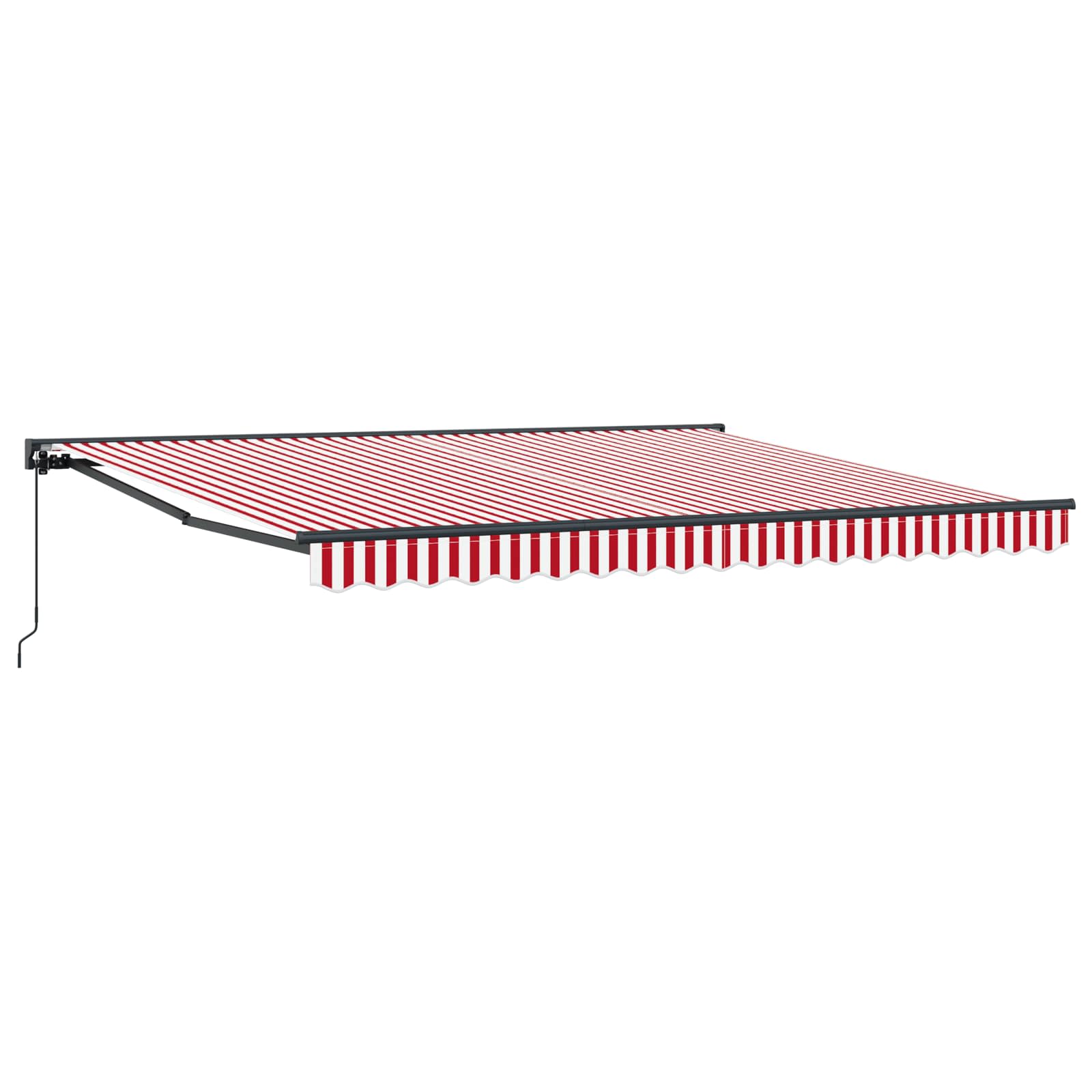 Markisenrahmen Rot Und Weiß 400 X 300 Cm Rot Und Weiß (Anthrazit Rahmen)