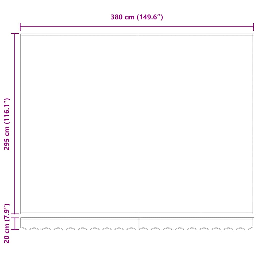 Einziehbare Markise Mehrfarbig 400 X 300 Cm Rot Und Weiß (Anthrazit Rahmen)