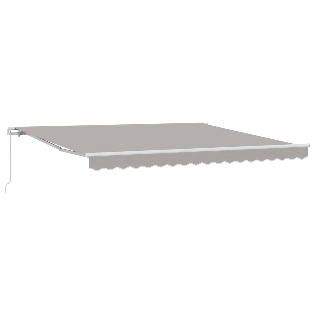 Einziehbare Markise Hellgrau 400 X 300 Cm Weiß (Anthrazit Rahmen)