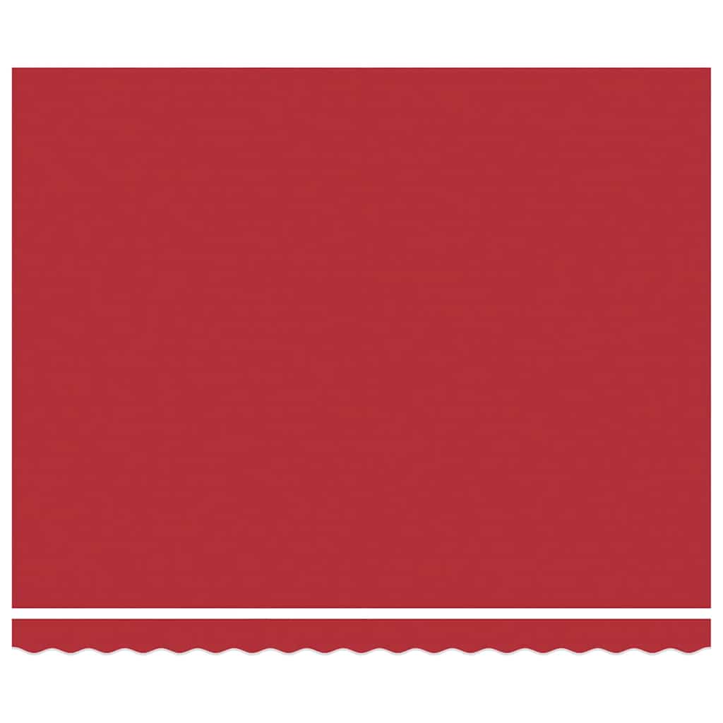Einziehbare Markise Rot 400 X 300 Cm Polyester Und Aluminium Hellgrau (Anthrazit Rahmen)