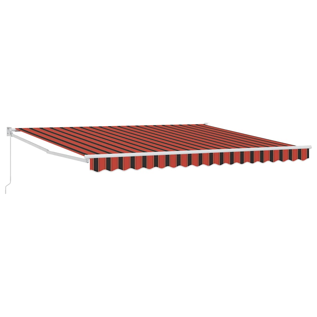 Einziehbare Markise Gelb Und Orange 400 X 350 Cm Orange/Schwarz/Gelb