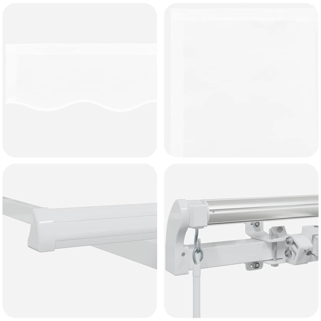Markise Weiß 400 X 350 X 165 Cm Polyester Und Metall Schwarz