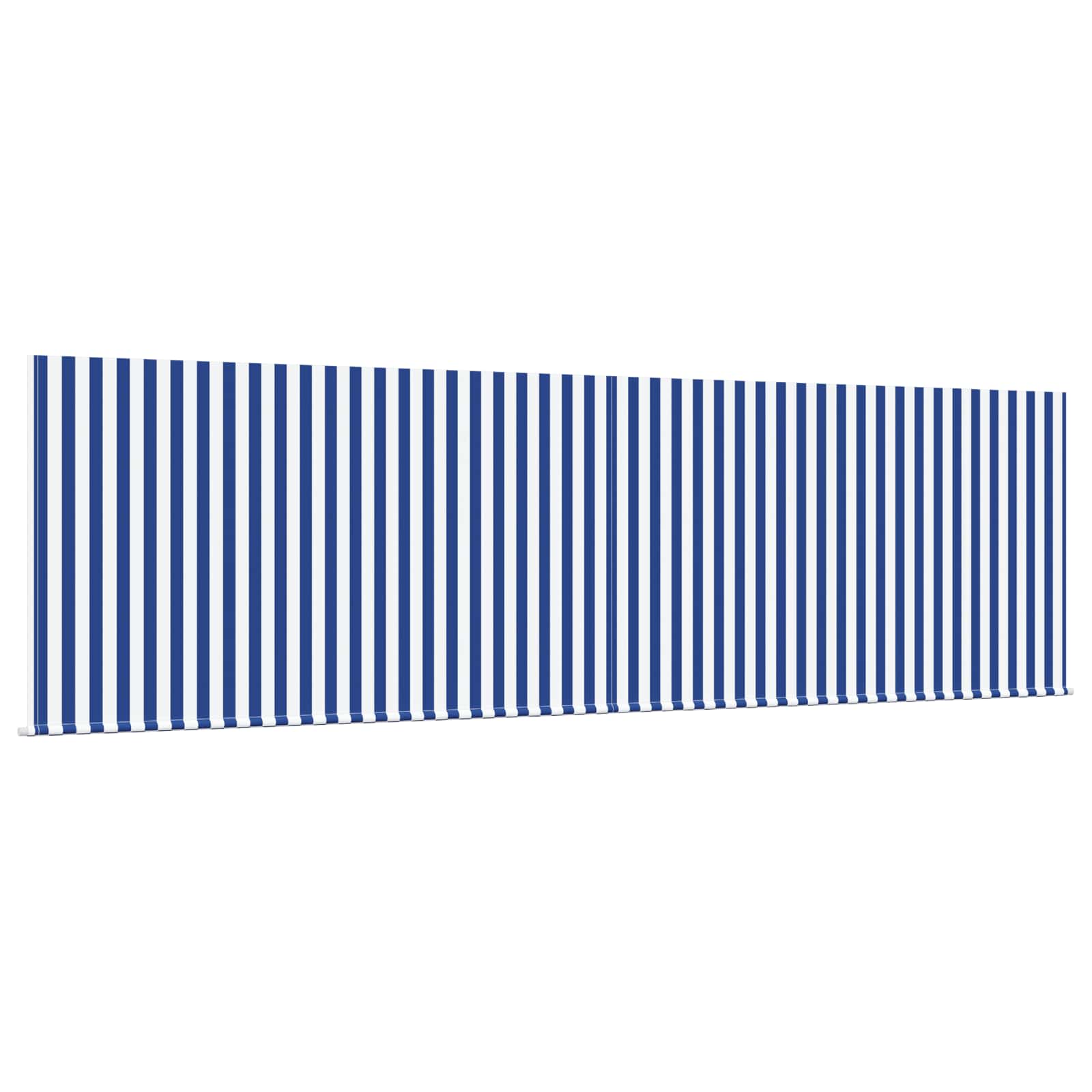 Einziehbare Markise Blau Und Weiß 400 X 300 Cm Blau Und Weiß (Rahmen Anthrazit)