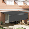 Einziehbare Markise Anthrazit 450 X 300 Cm Anthrazit (Rahmen Anthrazit)