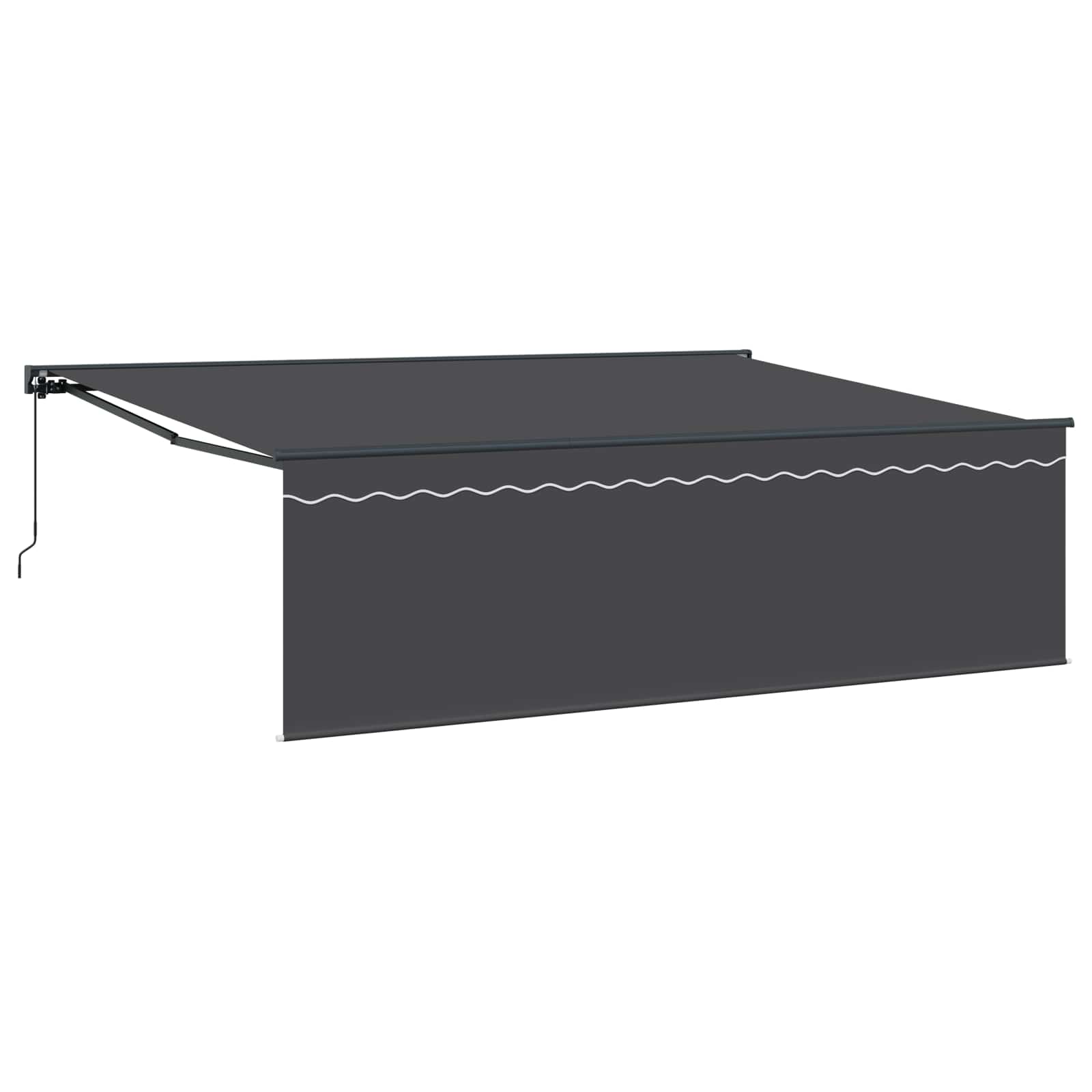 Einziehbare Markise Anthrazit 450 X 300 Cm Anthrazit (Rahmen Anthrazit)