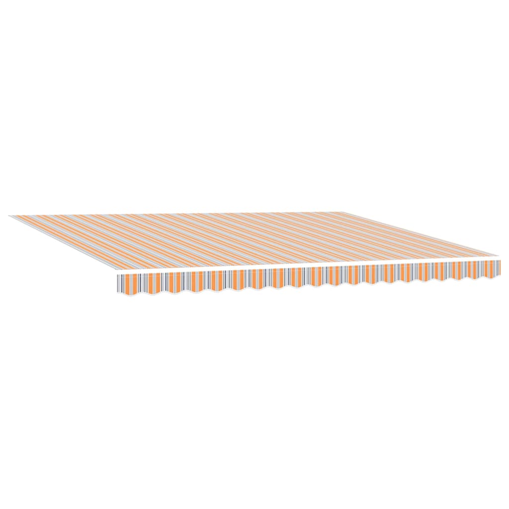Einziehbare Markise Mehrfarbig 450 X 300 Cm Gelb Und Orange (Anthrazit Rahmen)