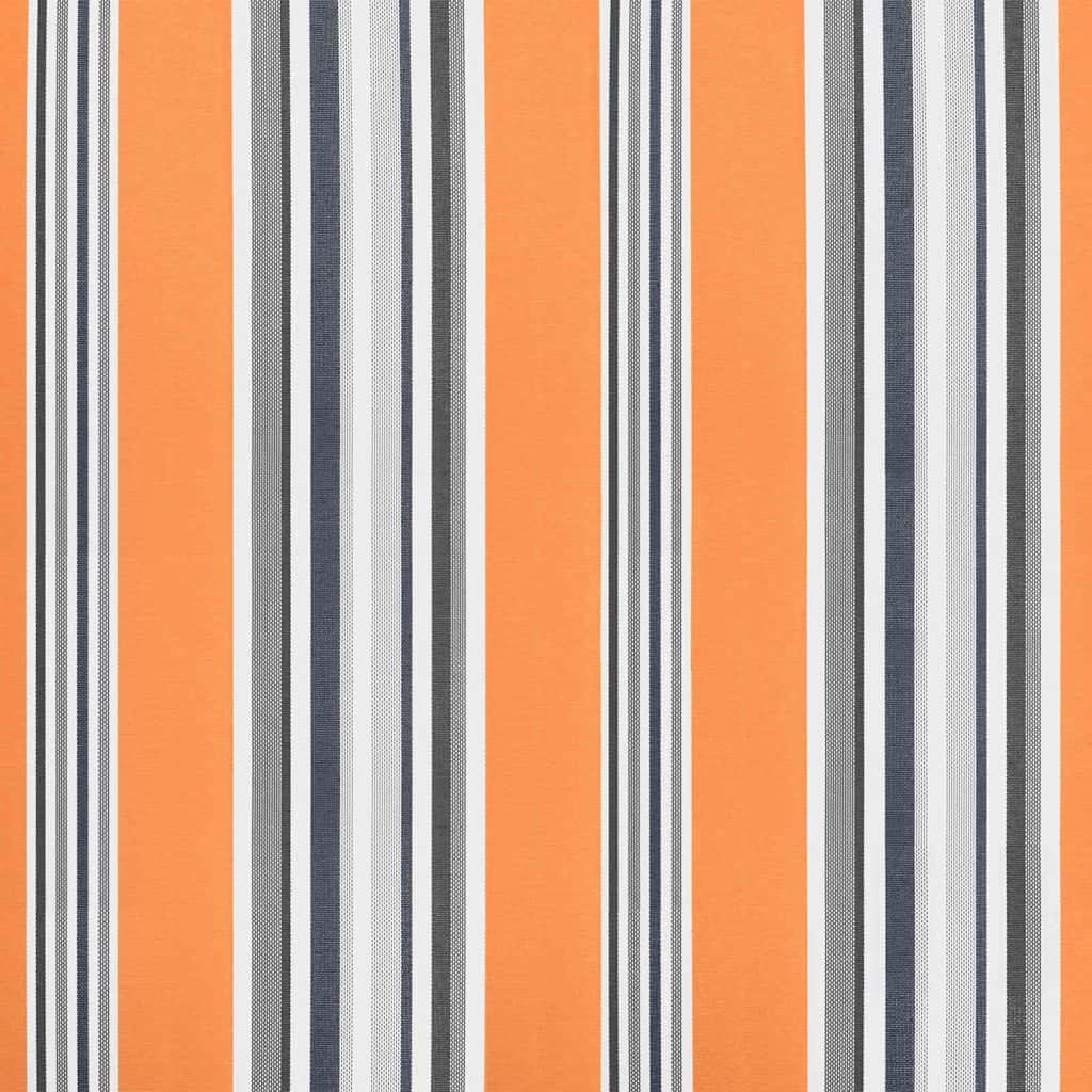 Einziehbare Markise Mehrfarbig 450 X 300 Cm Gelb Und Orange (Anthrazit Rahmen)