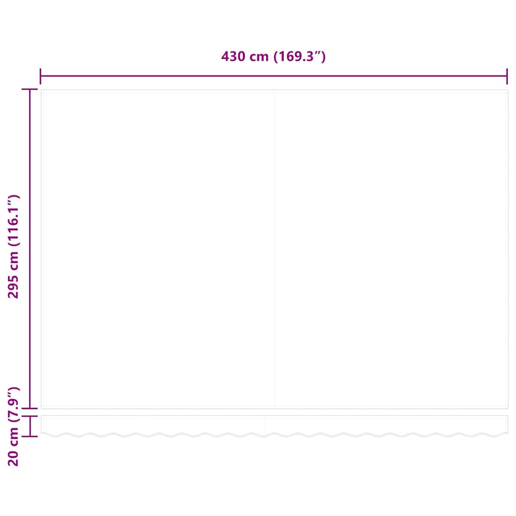 Einziehbare Markise Mehrfarbig 450 X 300 Cm Gelb Und Orange (Anthrazit Rahmen)