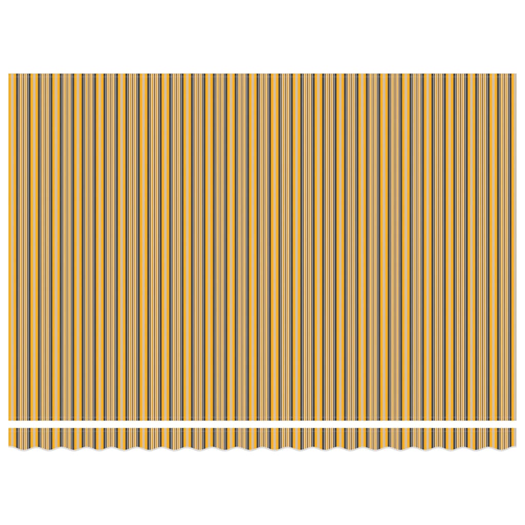 Einziehbare Markise Mehrfarbig 450 X 300 Cm Blau Und Orange (Anthrazit Rahmen)