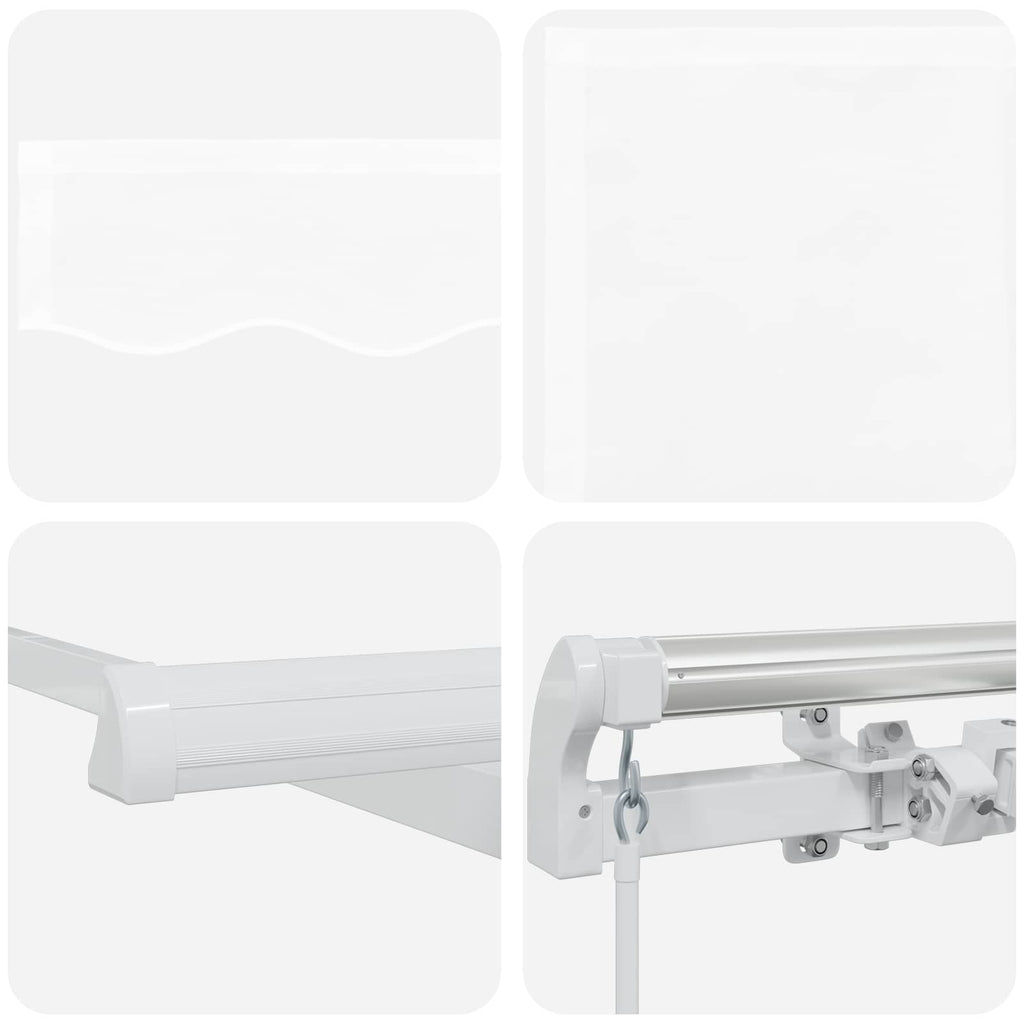 Markise Weiß 450 X 300 X 165 Cm Polyester Und Metall Beige (Anthrazit Rahmen)