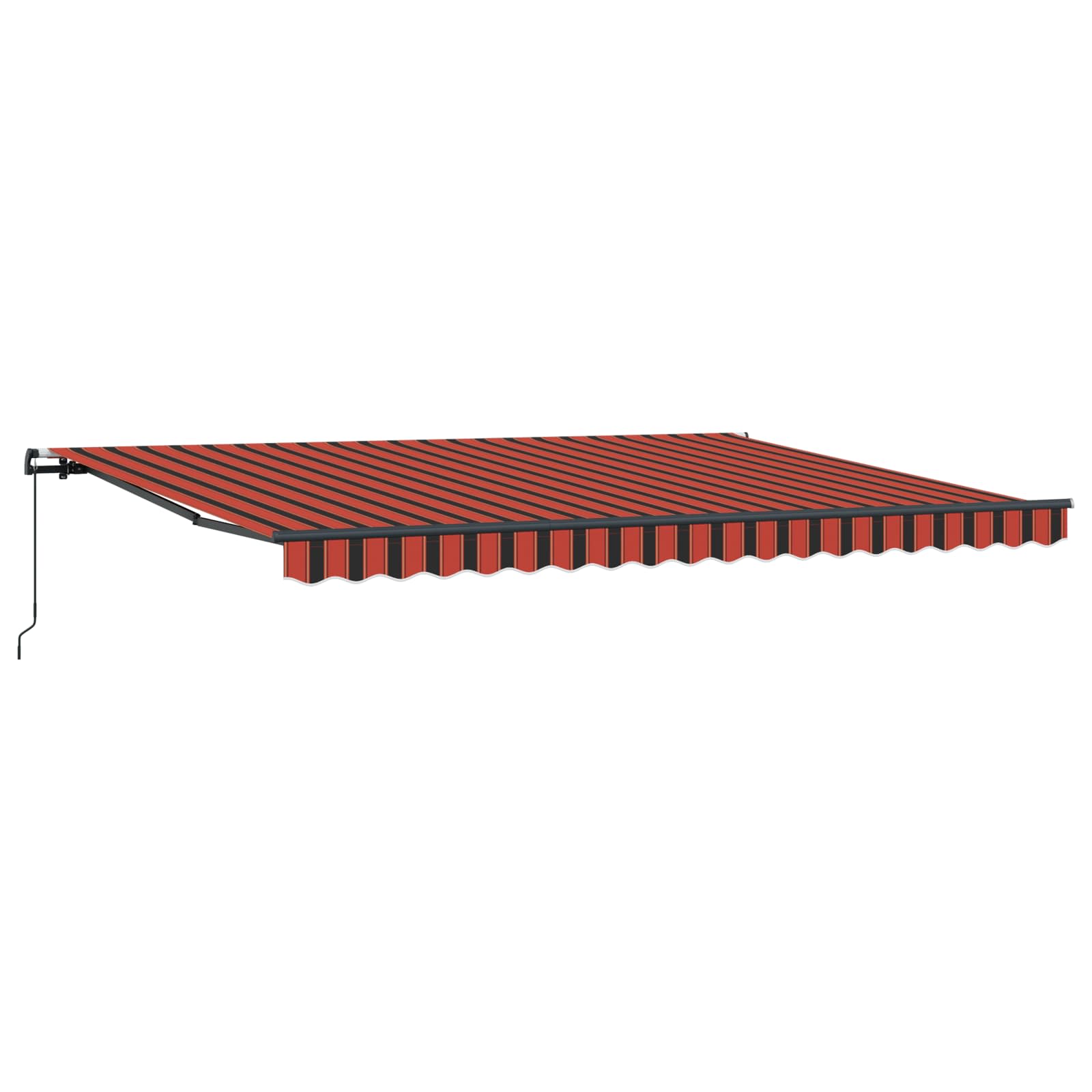 Einziehbare Markise Orange Und Braun Orange/Schwarz/Gelb