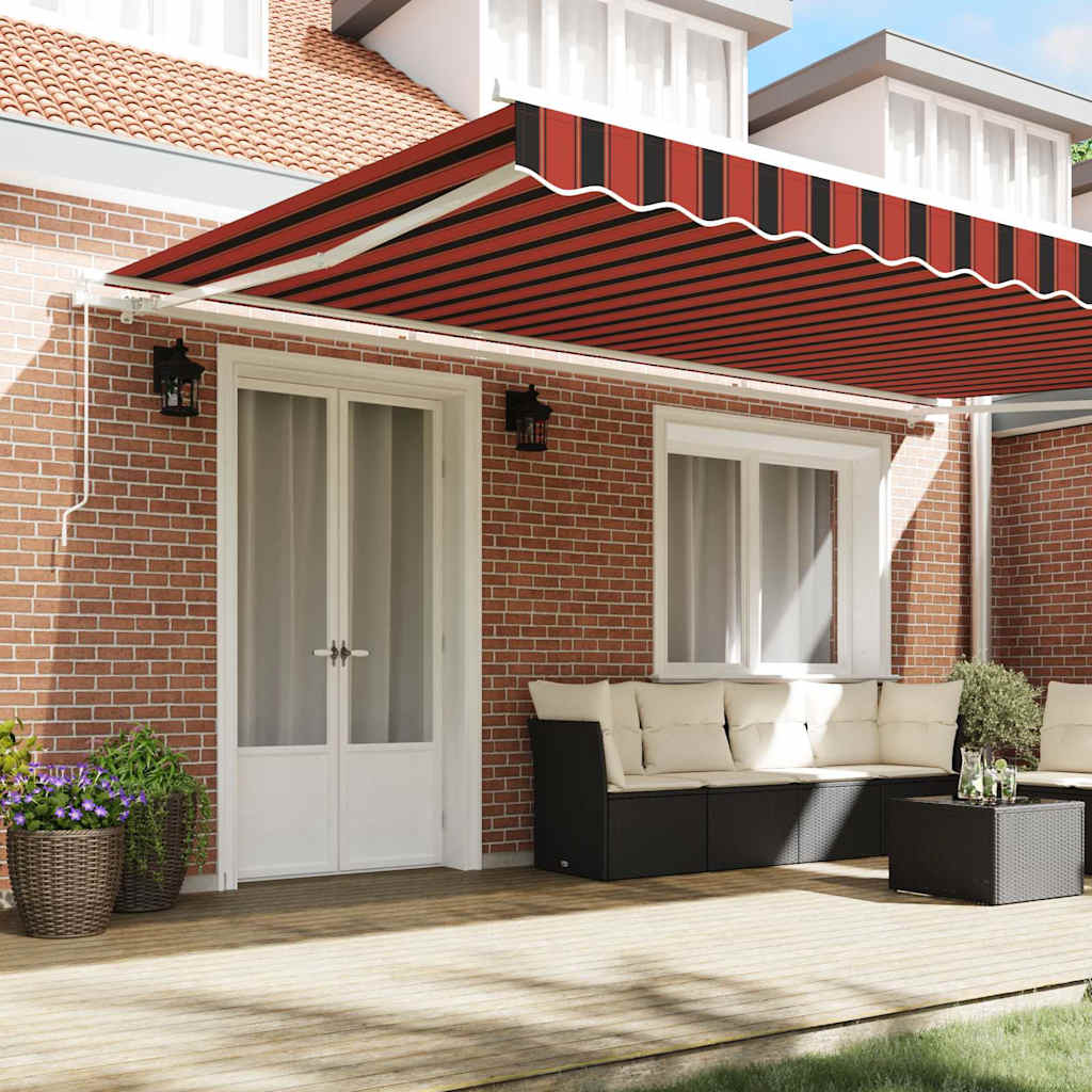 Markise Orange Und Braun 500 X 300 X 165 Cm Anthrazit (Rahmen Anthrazit)