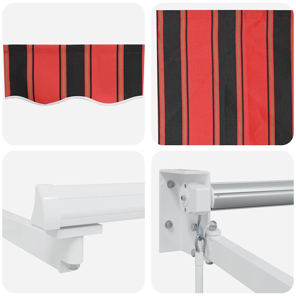 Markise Orange Und Braun 500 X 300 X 165 Cm Orange/Schwarz/Gelb