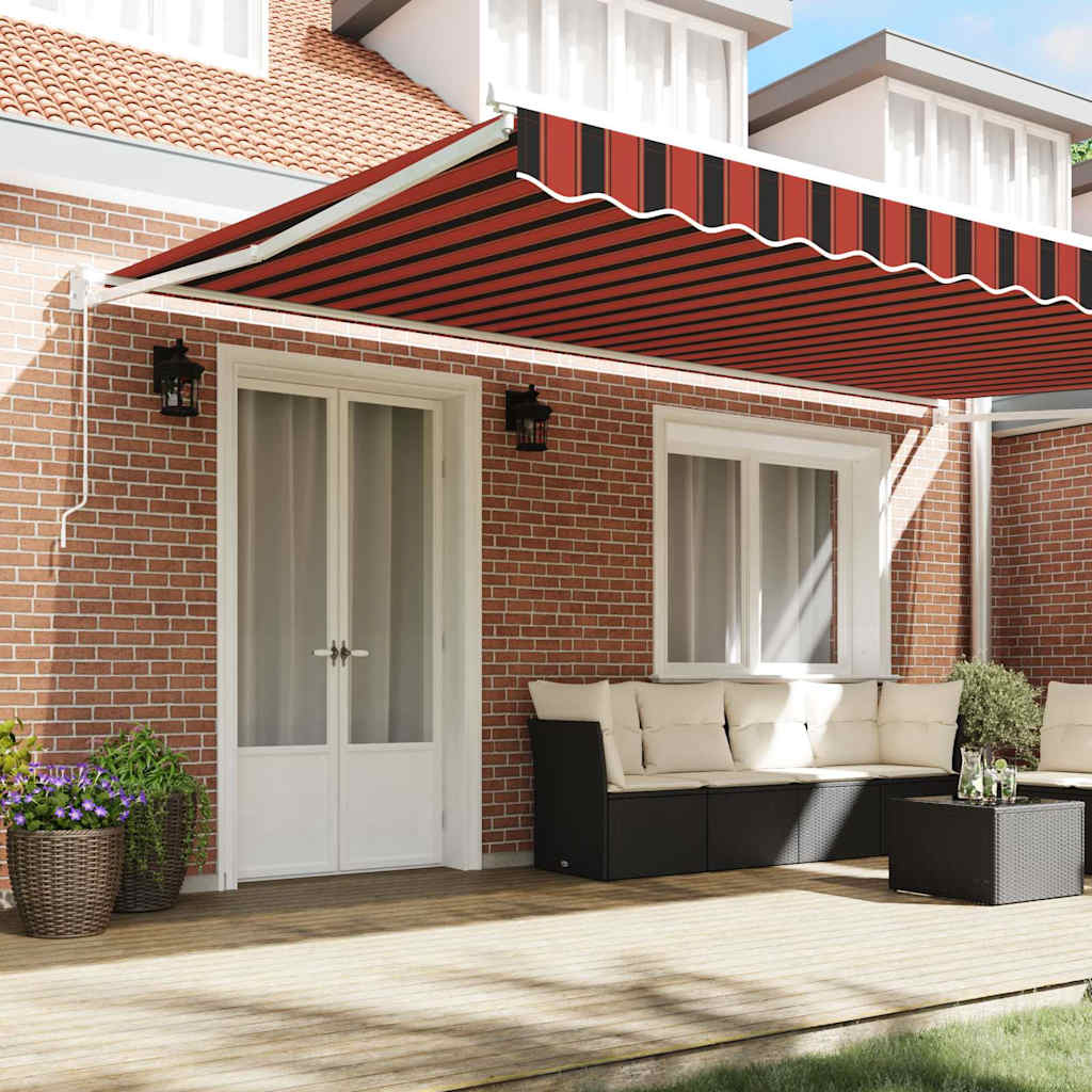 Markise Orange Und Braun 500 X 300 X 165 Cm Orange/Schwarz/Gelb