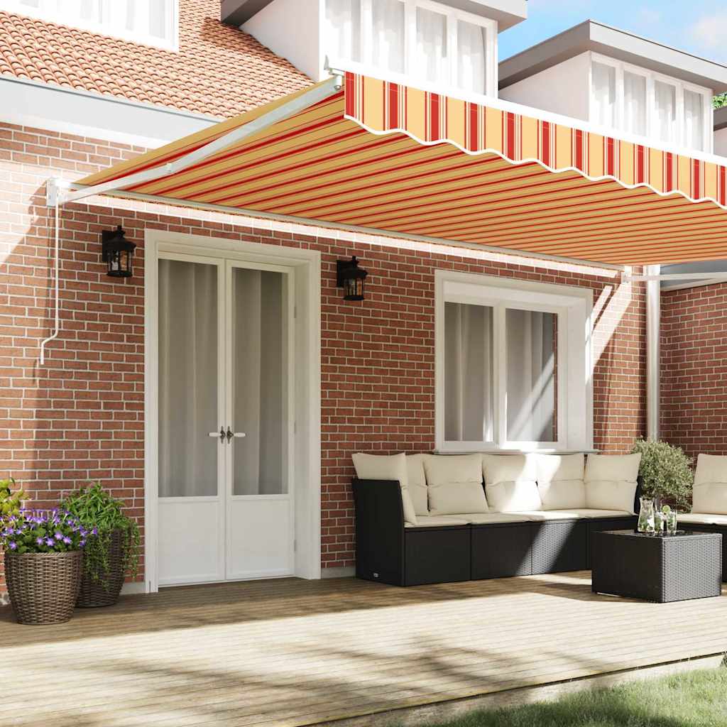 Markise Gelb Und Orange 500 X 300 X 165 Cm Polyester Und Metall Gelb Und Orange