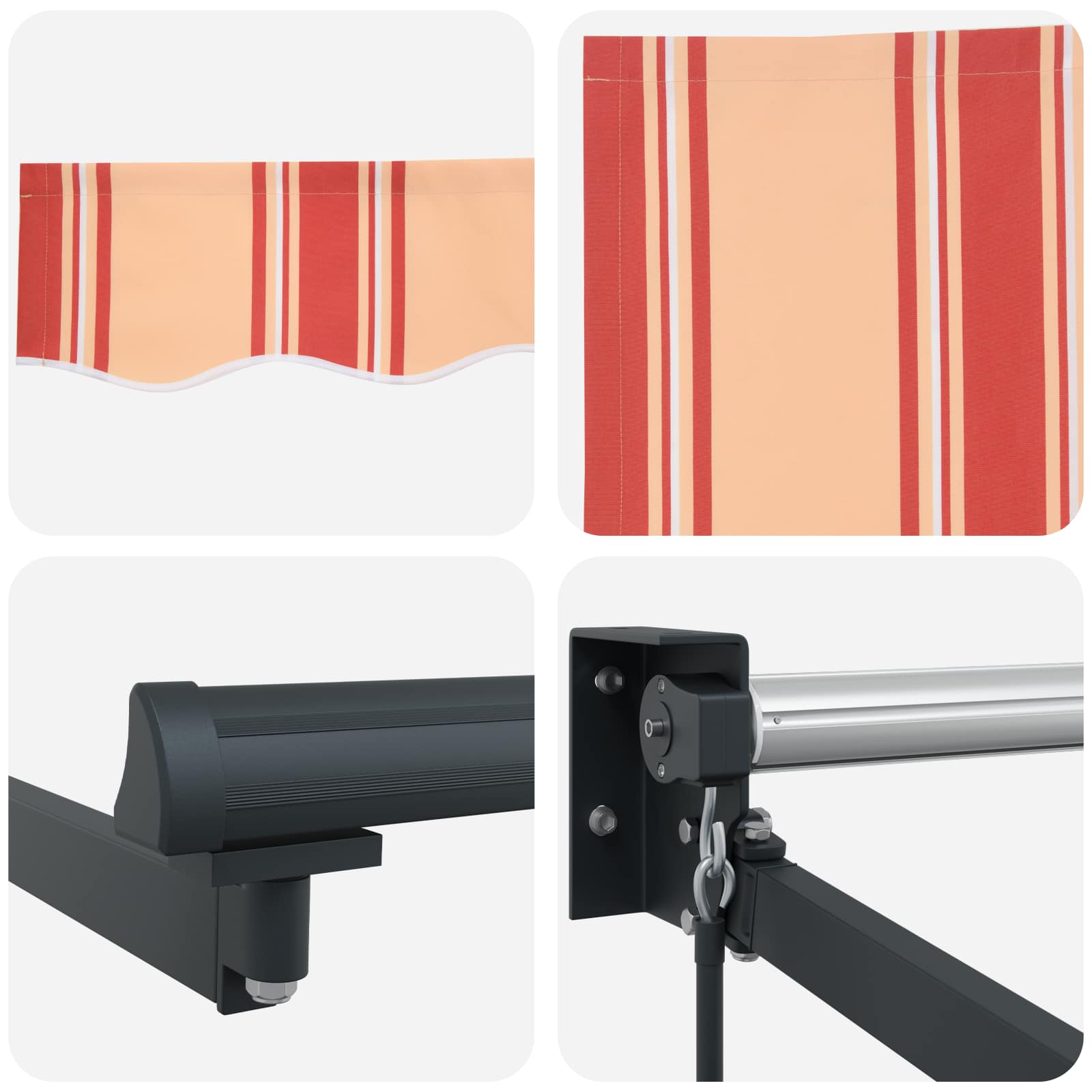 Markise Gelb Und Orange 500 X 300 X 165 Cm Polyester Und Metall Gelb Und Orange