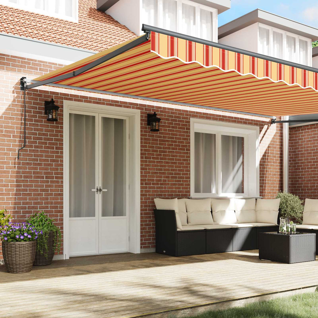Markise Gelb Und Orange 500 X 300 X 165 Cm Polyester Und Metall Gelb Und Orange