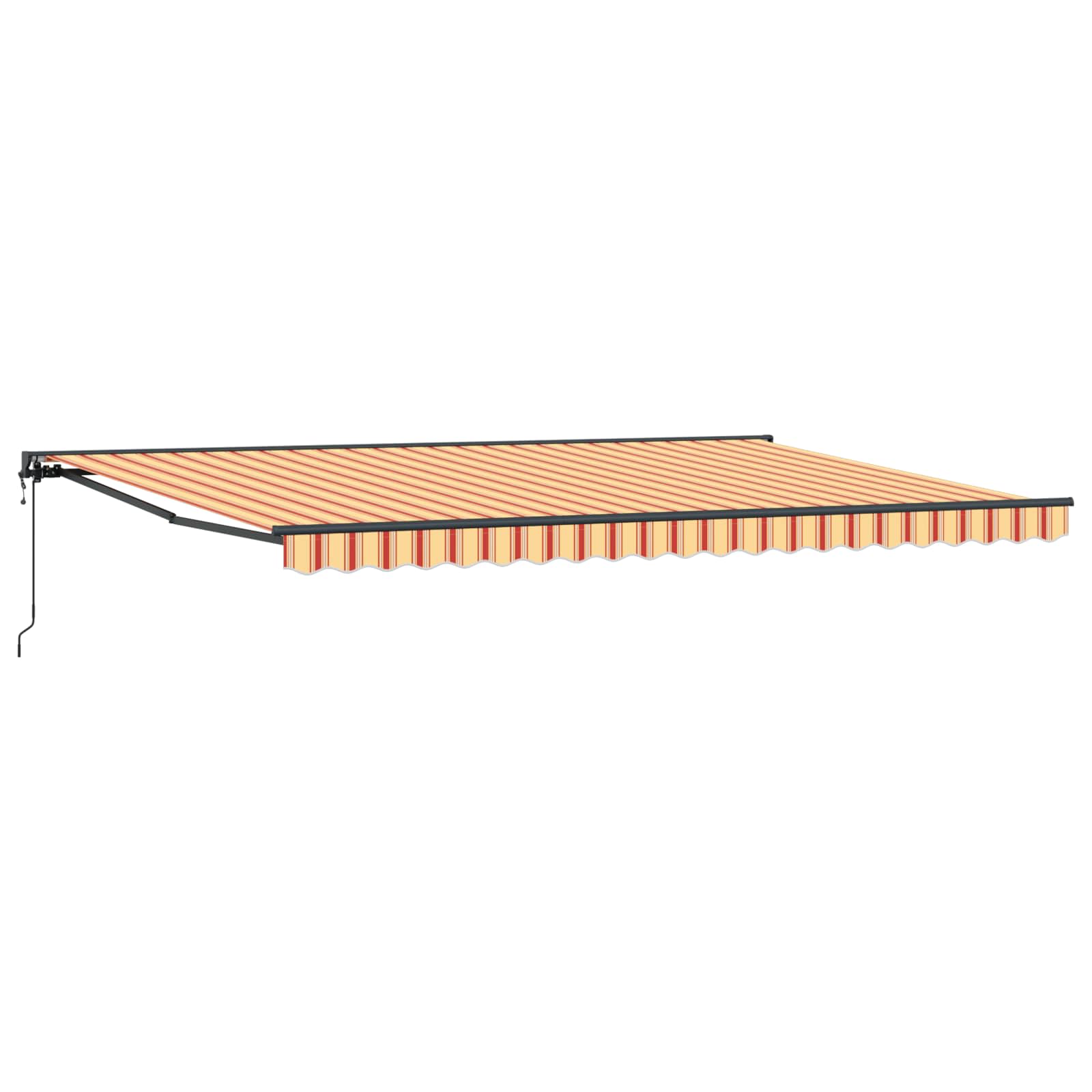 Markisenrahmen Mehrfarbig 400 X 300 Cm Gelb Und Orange (Anthrazit Rahmen)