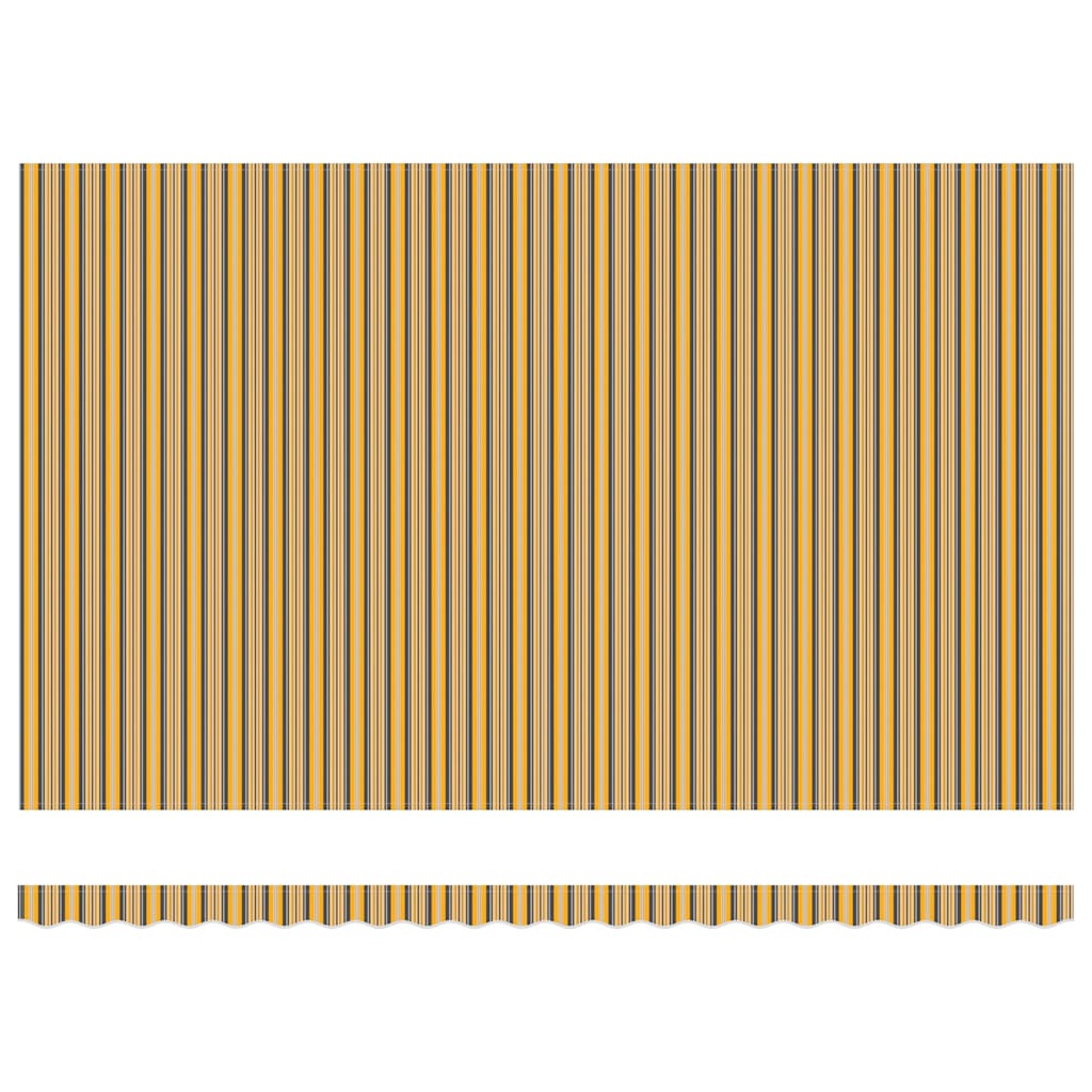 Einziehbare Markise Mehrfarbig 500 X 300 Cm Gelb/Grau/Weiß