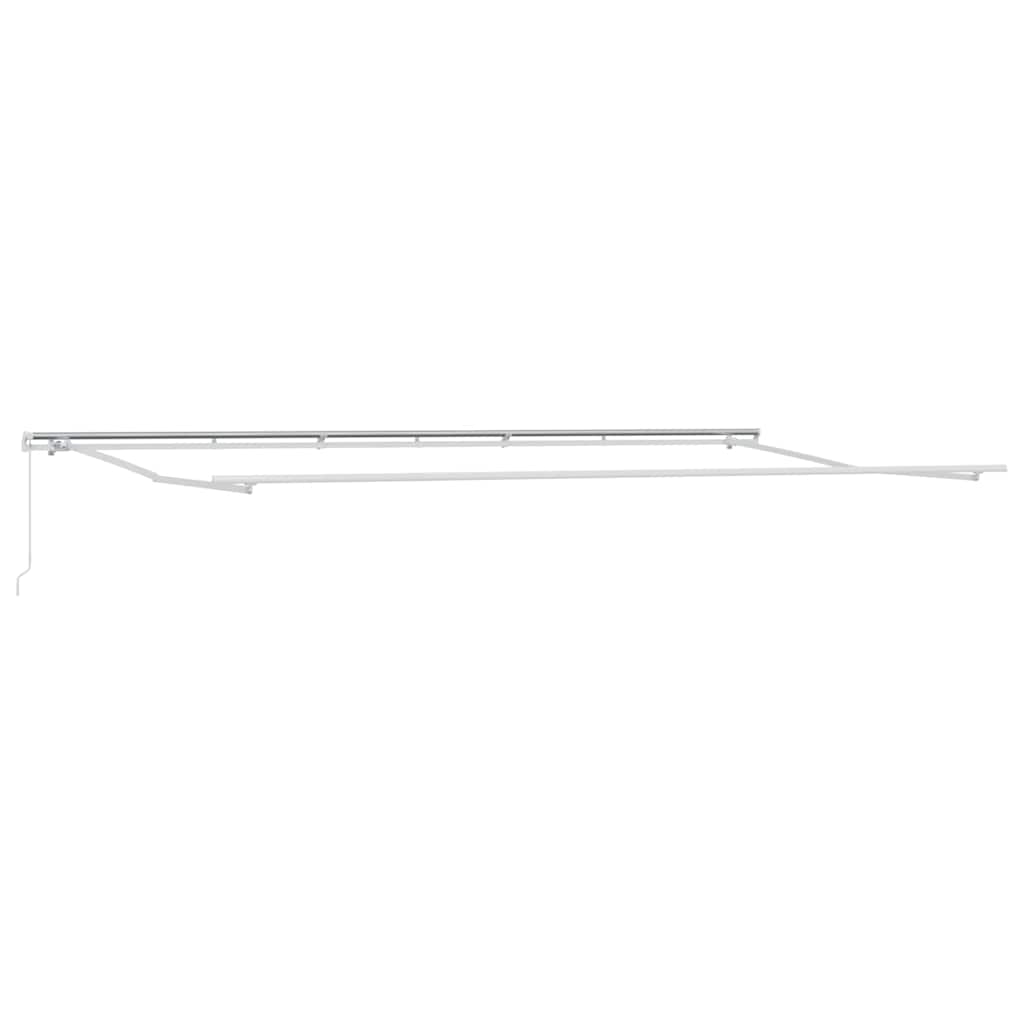 Einziehbare Markise Orange Und Braun 600 X 300 Cm Weiß