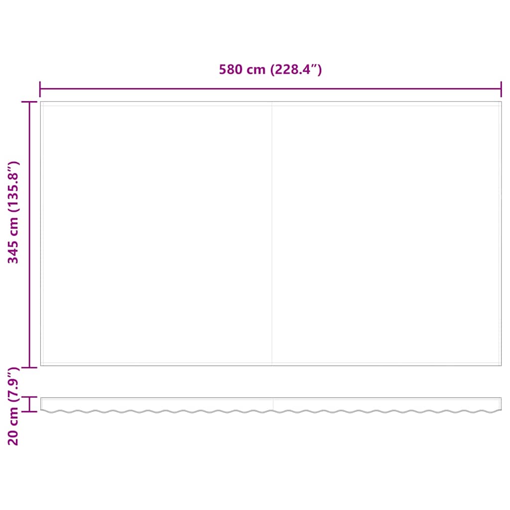 Einziehbare Markise Orange Und Braun 600 X 350 Cm Grün Und Weiß
