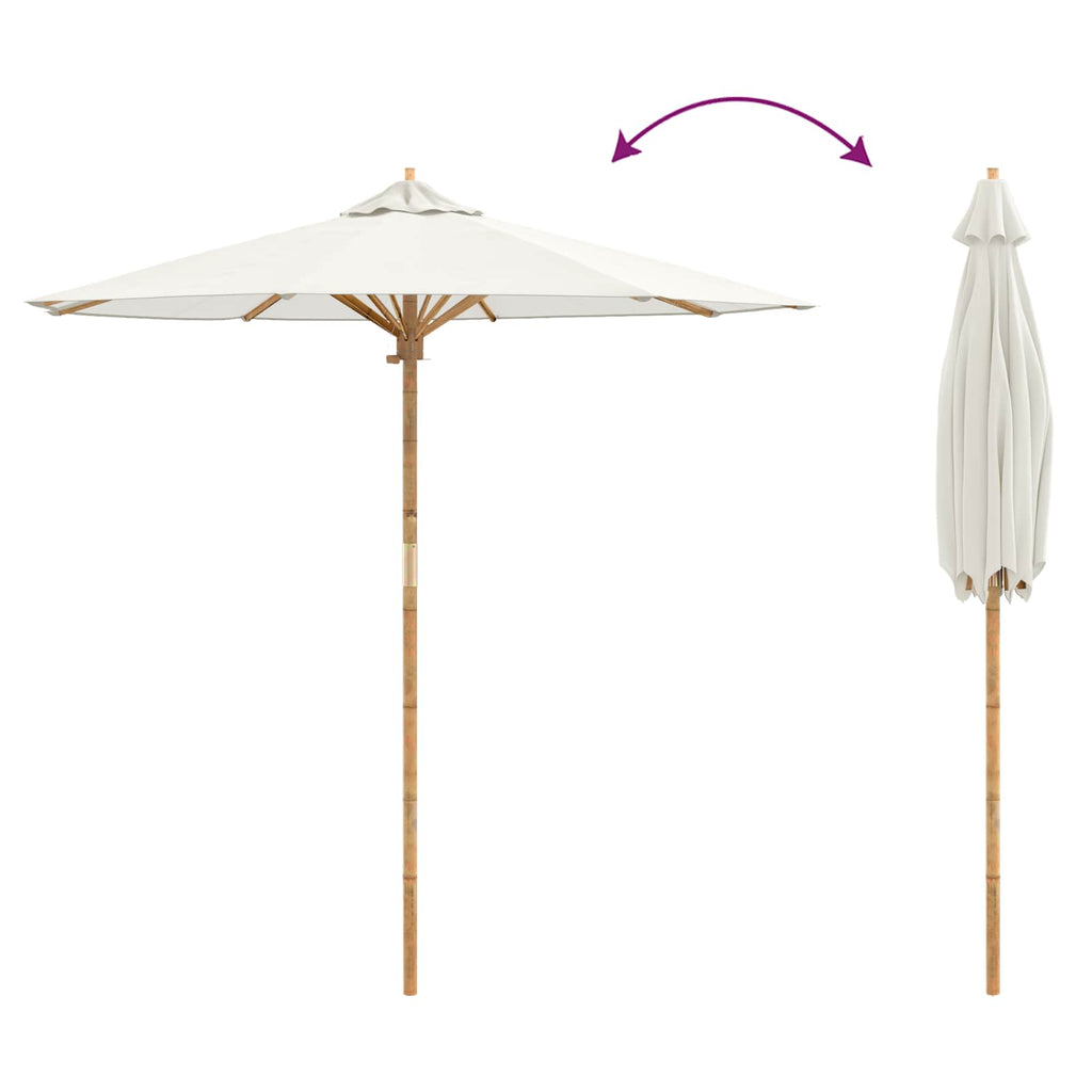 Garten-Sonnenschirm Ø 270 X 260 Cm Bambus