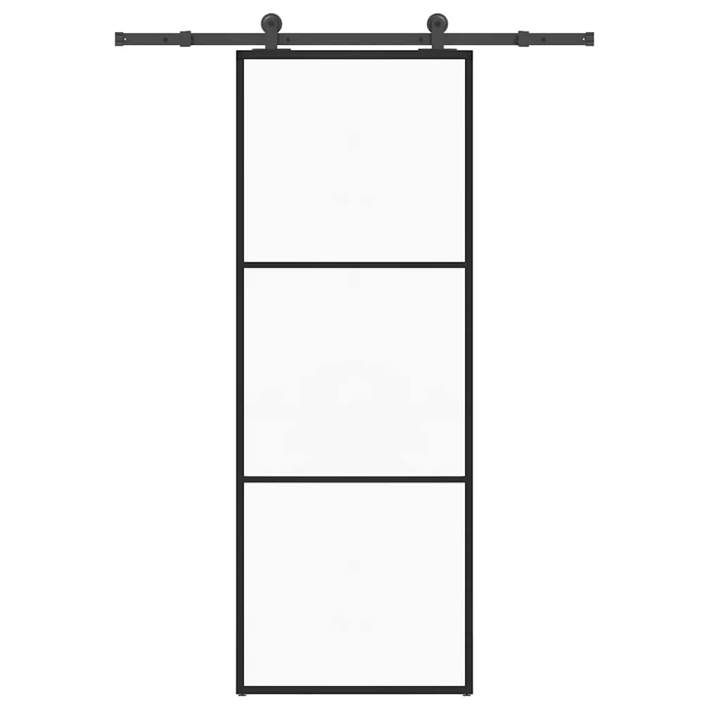 Schiebetür Mit Beschlag 90X205 Cm Esg-Glas & Aluminium