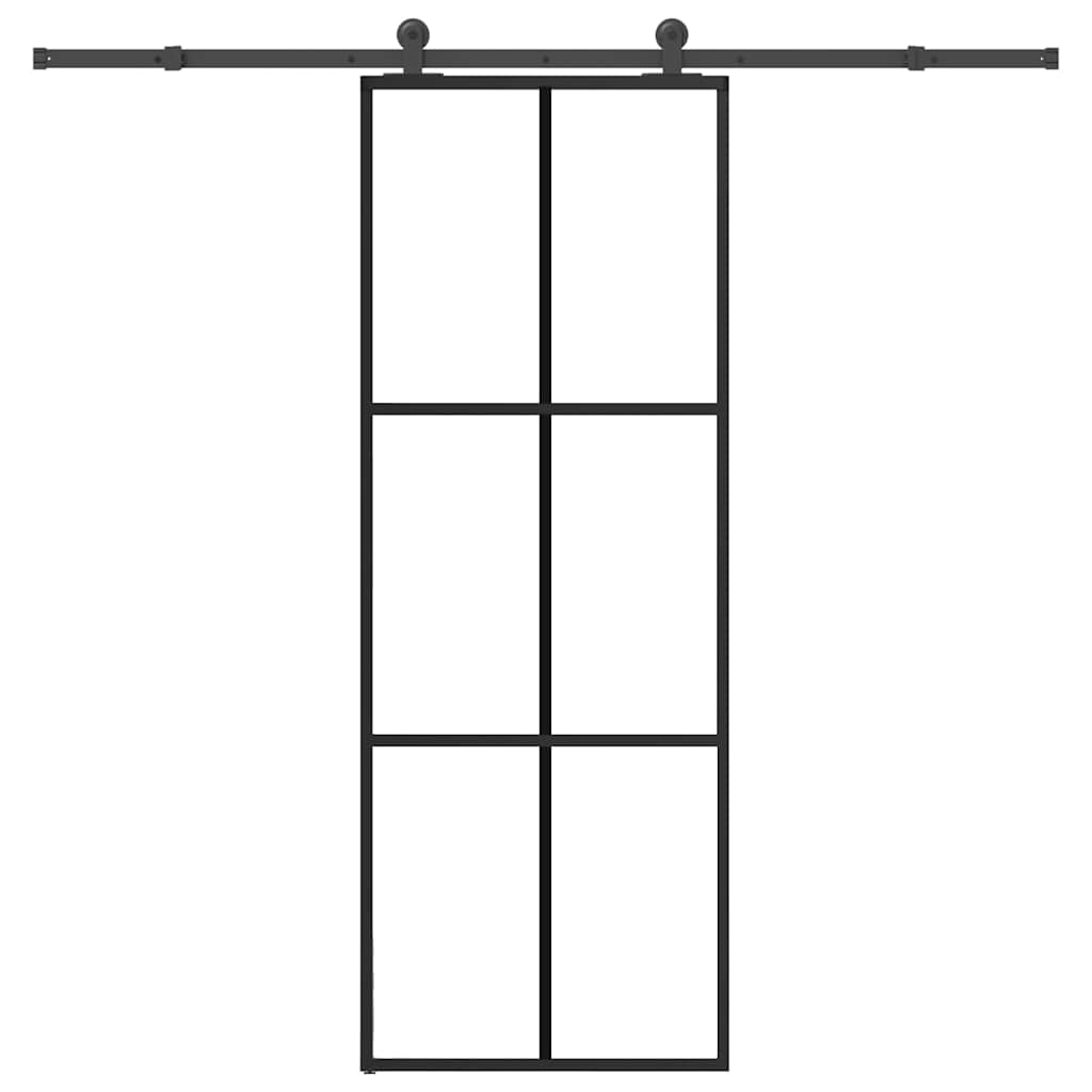 Schiebetür Mit Beschlag 90X205 Cm Esg-Glas & Aluminium