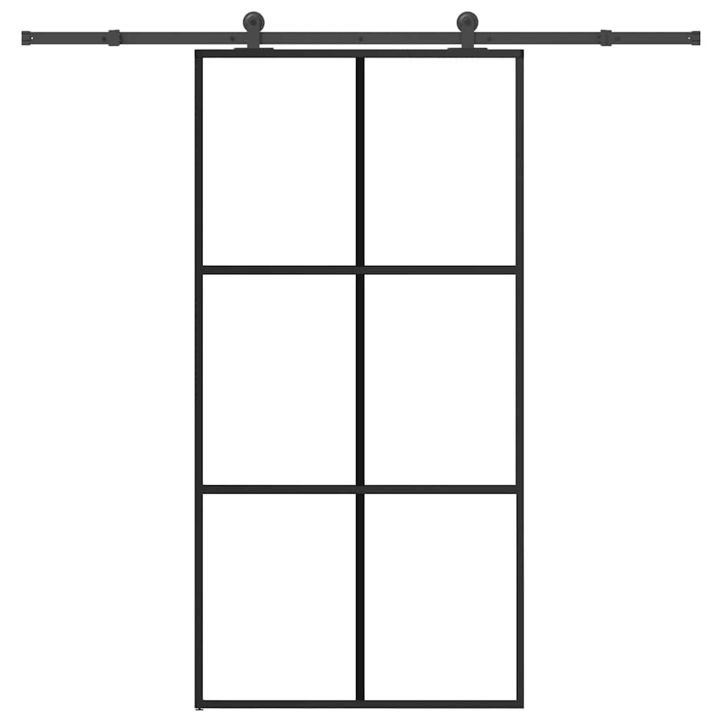 Schiebetür Mit Beschlag 90X205 Cm Esg-Glas & Aluminium