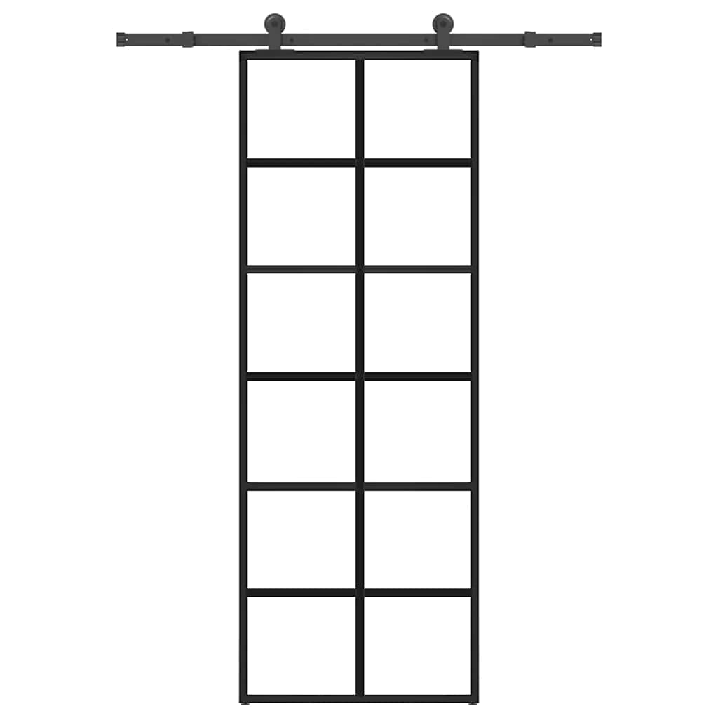 Schiebetür Mit Beschlag 90X205 Cm Esg-Glas & Aluminium