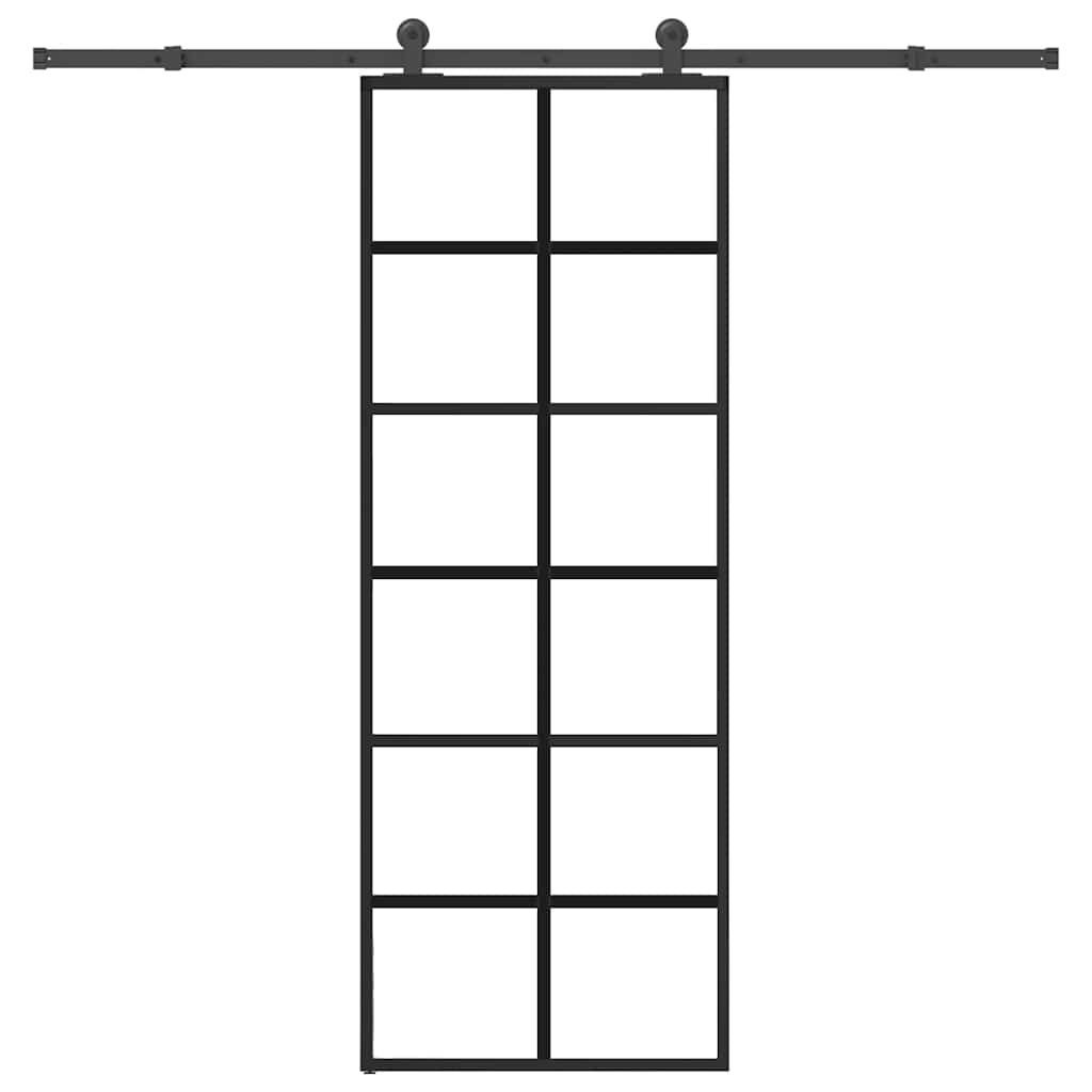 Schiebetür Mit Beschlag 90X205 Cm Esg-Glas & Aluminium