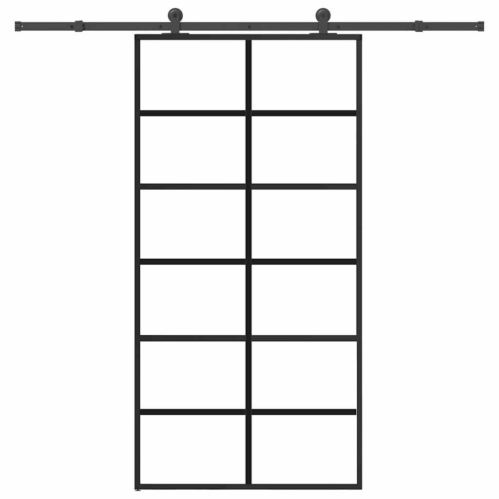 Schiebetür Mit Beschlag 90X205 Cm Esg-Glas & Aluminium