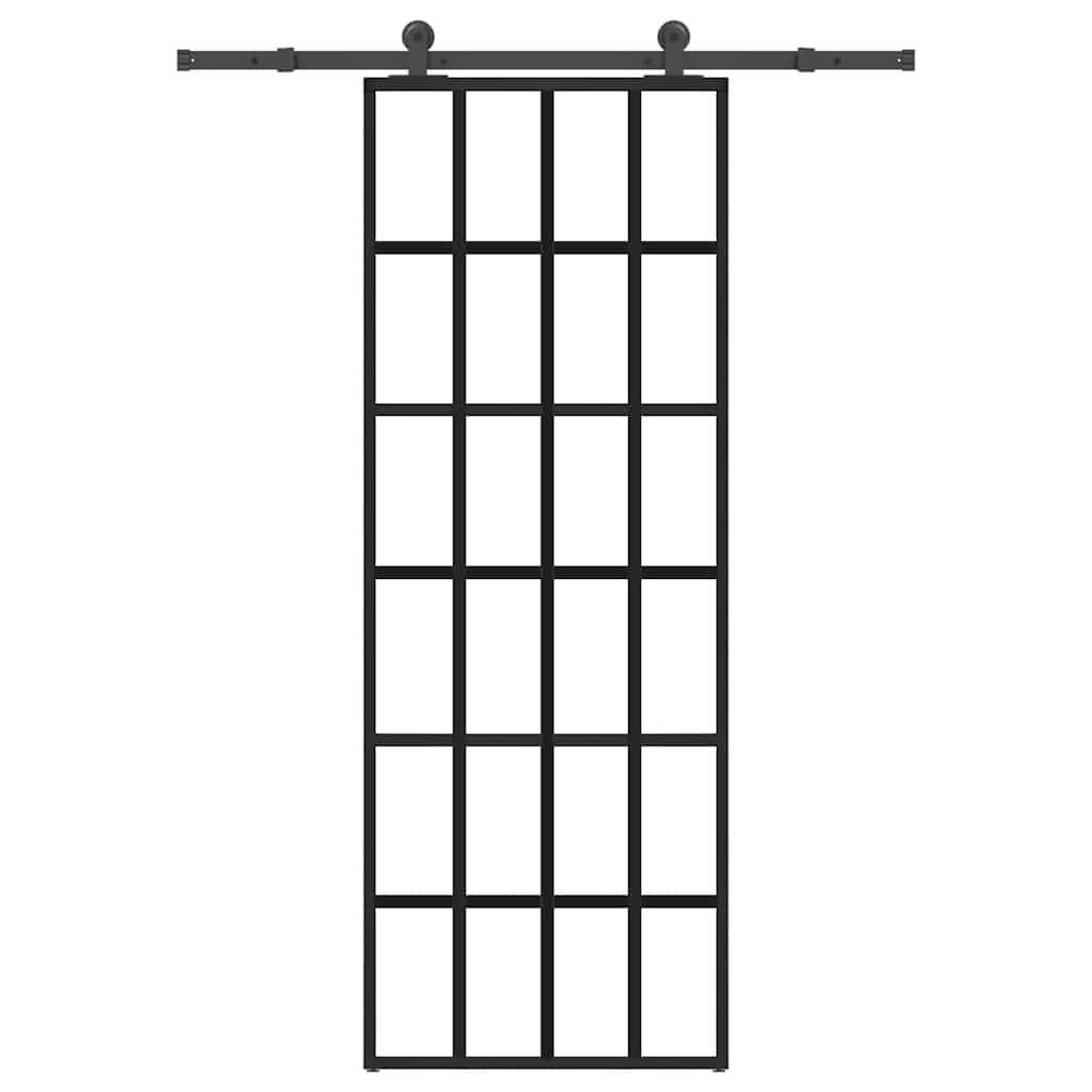 Schiebetür Mit Beschlag 90X205 Cm Esg-Glas & Aluminium