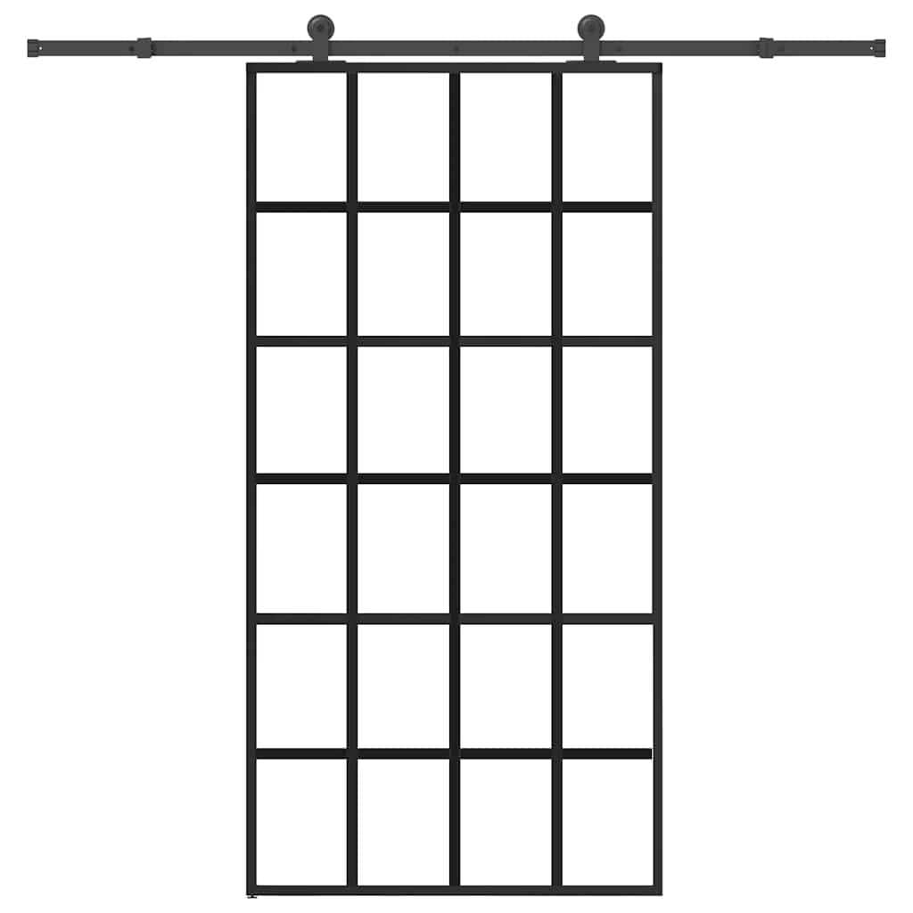 Schiebetür Mit Beschlag 90X205 Cm Esg-Glas & Aluminium
