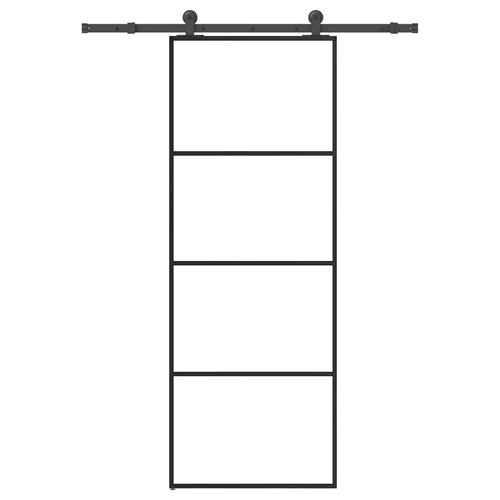 Schiebetür Mit Beschlag 102,5X205 Cm Hartglas & Aluminium