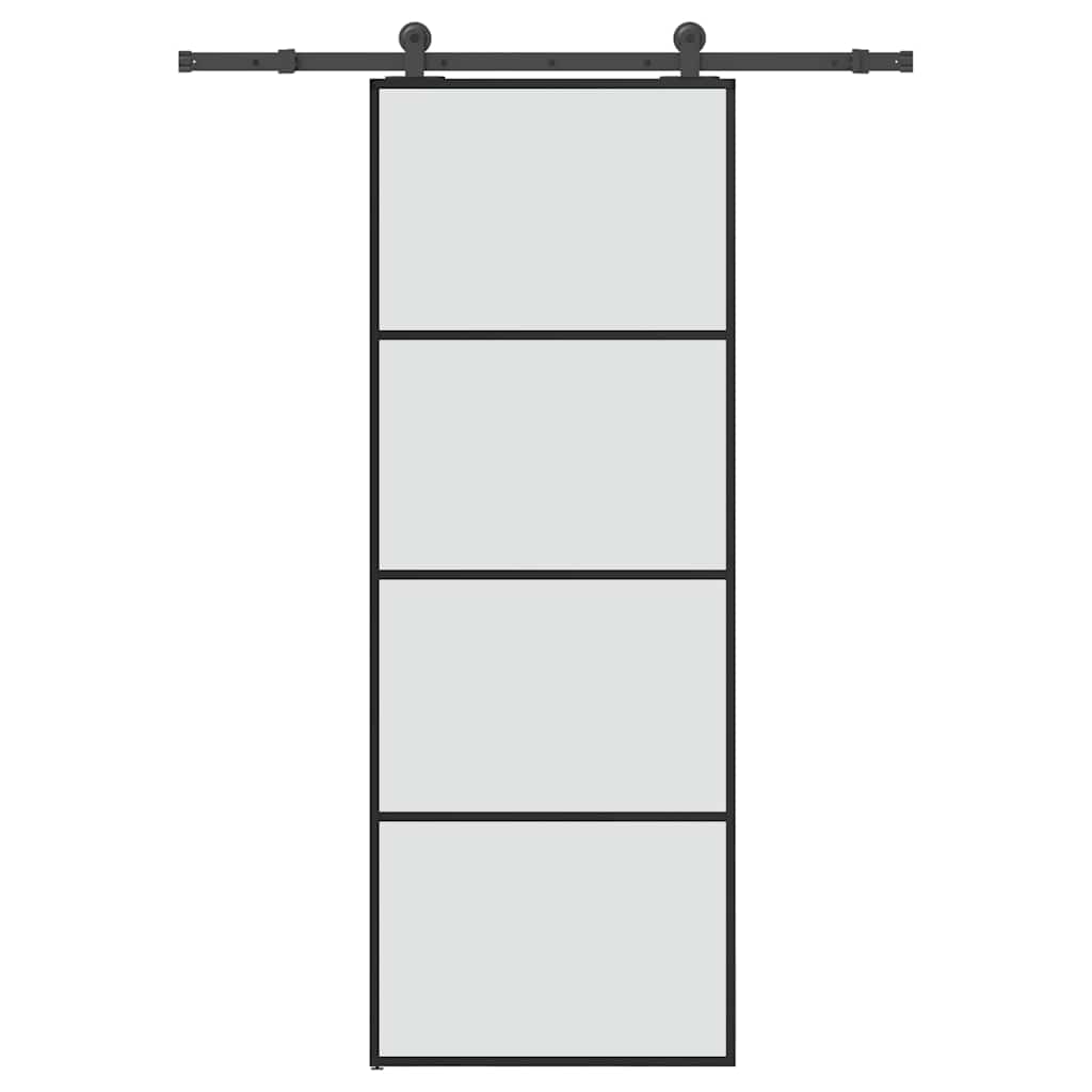 Schiebetür Mit Beschlag 102,5X205 Cm Hartglas & Aluminium
