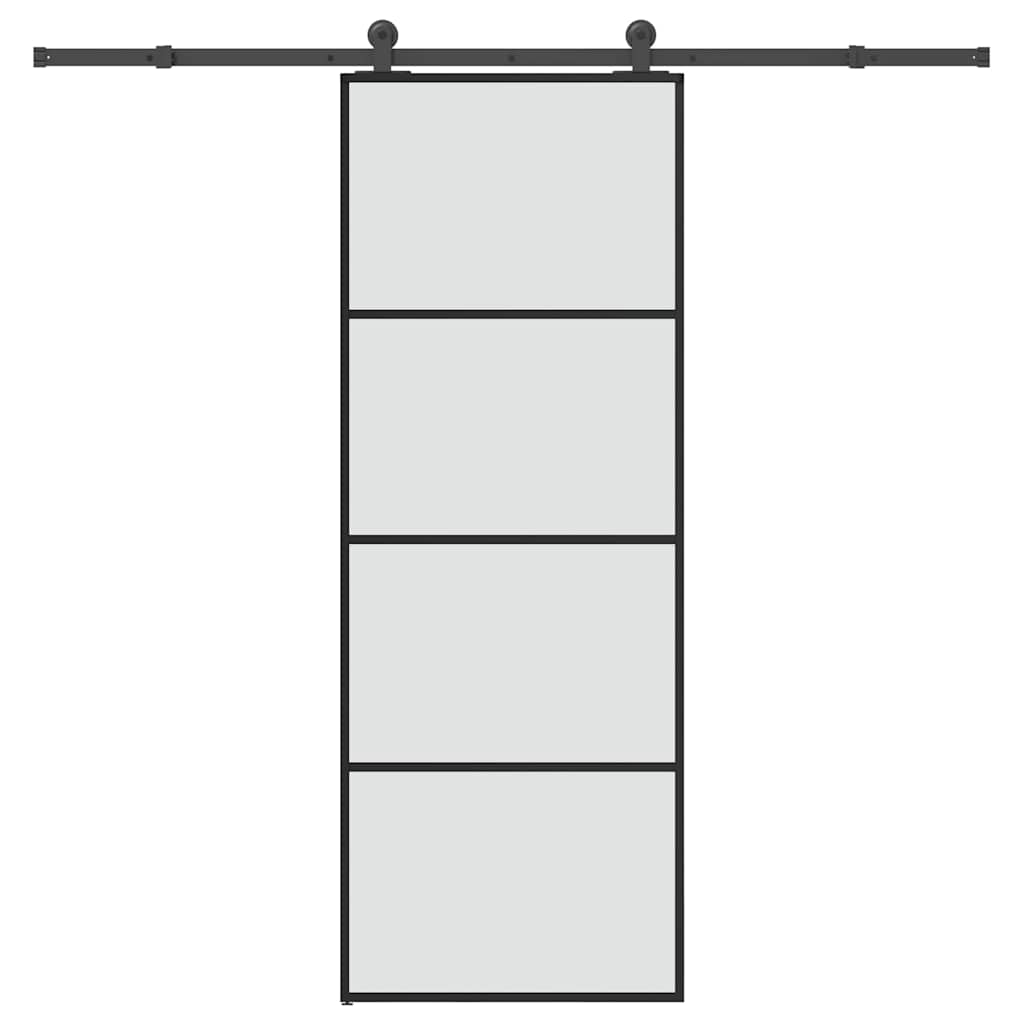 Schiebetür Mit Beschlag 102,5X205 Cm Hartglas & Aluminium