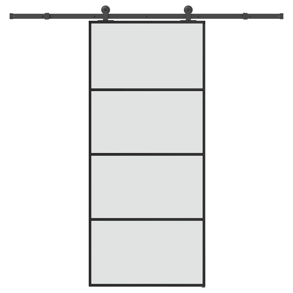Schiebetür Mit Beschlag 102,5X205 Cm Hartglas & Aluminium