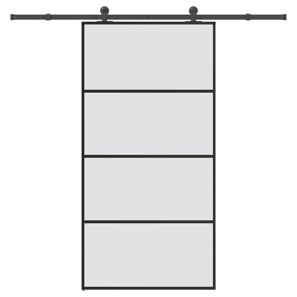 Schiebetür Mit Beschlag 102,5X205 Cm Hartglas & Aluminium