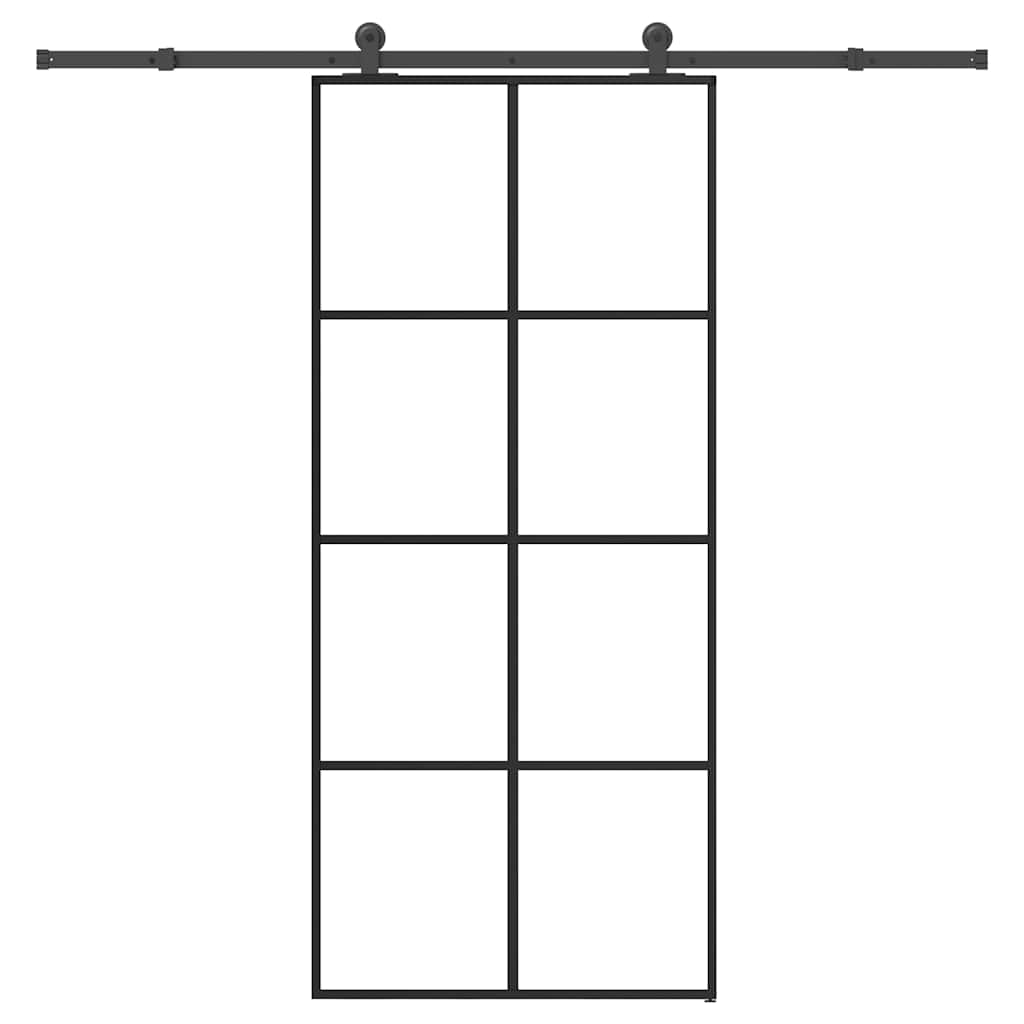 Schiebetür Mit Beschlag 76X205 Cm Esg-Glas & Aluminium