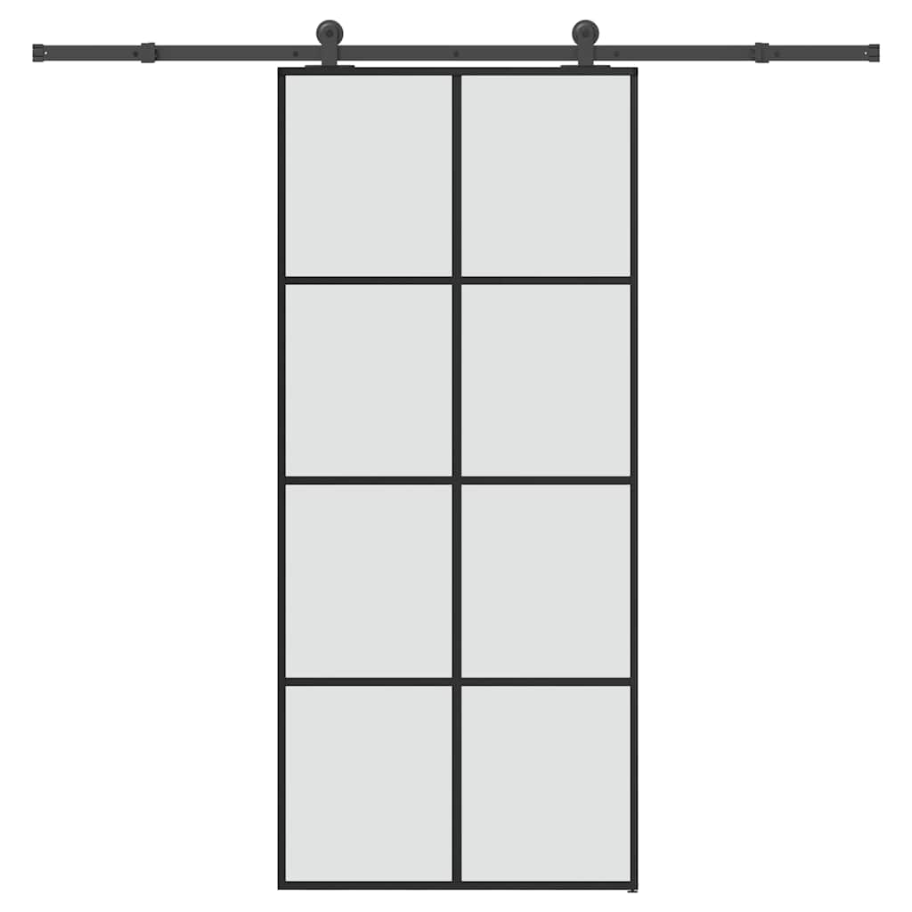 Schiebetür Mit Beschlag 76X205 Cm Esg-Glas & Aluminium
