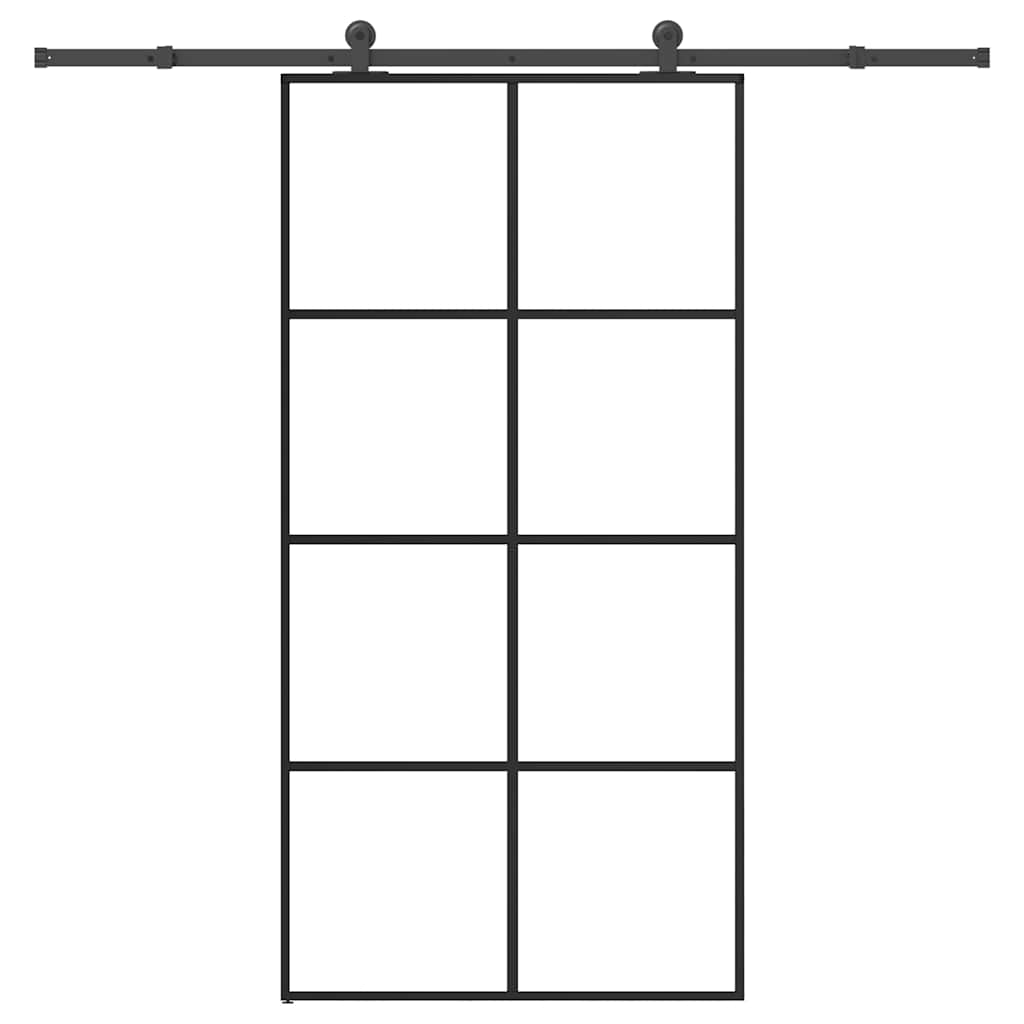Schiebetür Mit Beschlag 76X205 Cm Esg-Glas & Aluminium