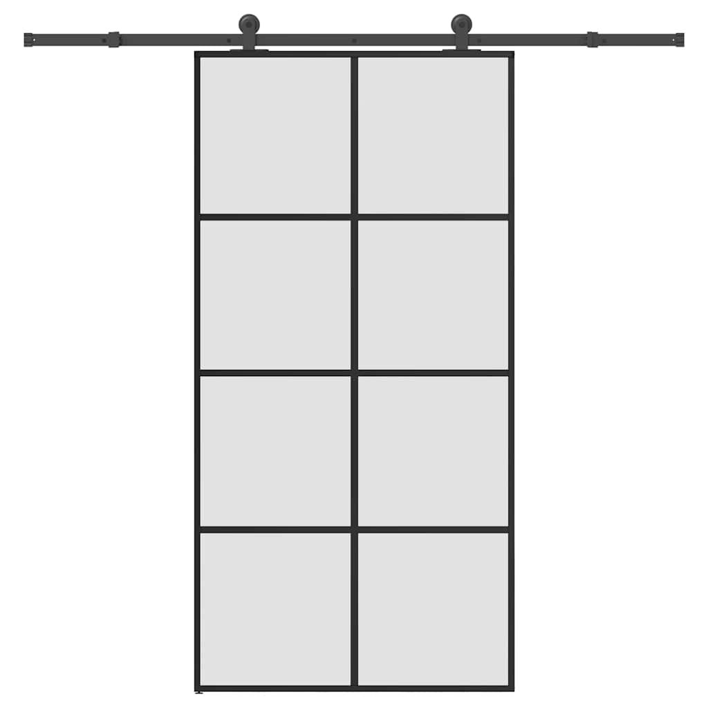 Schiebetür Mit Beschlag 76X205 Cm Esg-Glas & Aluminium