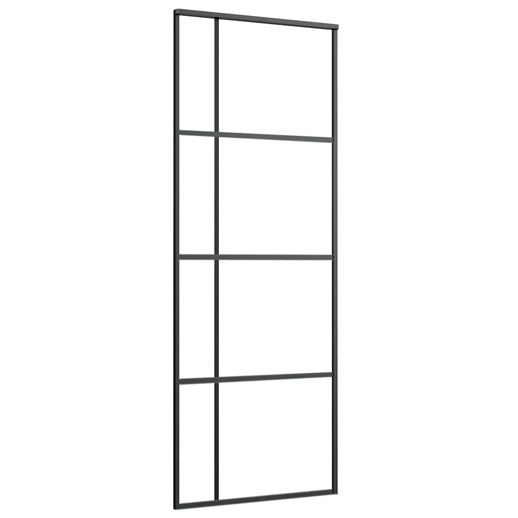 Schiebetür Mit Beschlag 76X205 Cm Esg-Glas & Aluminium